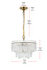 ELEGANT LIGHTING 1780D15SG Emilia 15 inch Pendant Light in Satin Gold