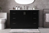 ELEGANT KITCHEN AND BATH VF19654BK 54 Inch SIngle Bathroom Vanity In Black