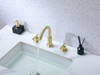 ELEGANT KITCHEN AND BATH FAV-1009BGD Leah 8 inch Widespread Double Handle Bathroom Faucet in Brushed Gold