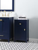 ELEGANT KITCHEN AND BATH SC011830BL 18 Inch Wide Bathroom Storage Freedstanding Cabinet In Blue ELEGANT KITCHEN AND BATH SC011830BL 18 Inch Wide Bathroom Storage Freedstanding Cabinet In Blue