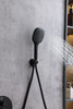 ELEGANT KITCHEN AND BATH FAS-9002MBK George Complete Shower and Tub Faucet with Rough-in Valve in Matte Black