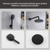 ELEGANT KITCHEN AND BATH FAS-9002MBK George Complete Shower and Tub Faucet with Rough-in Valve in Matte Black