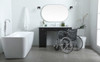 ELEGANT KITCHEN AND BATH VF14954MBK 54 Inch ADA Compliant Bathroom Vanity In Black