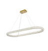 ELEGANT LIGHTING 3800D50L1SG Bowen 51 inch Adjustable LED Chandelier in Satin Gold