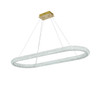 ELEGANT LIGHTING 3800D50L1SG Bowen 51 inch Adjustable LED Chandelier in Satin Gold