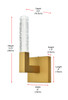 ELEGANT LIGHTING 1030W6SG Noemi 6 inch Adjustable LED Wall Sconce in Satin Gold