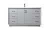 ELEGANT KITCHEN AND BATH VF19660GR 60 Inch SIngle Bathroom Vanity In Grey