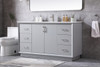 ELEGANT KITCHEN AND BATH VF19660GR 60 Inch SIngle Bathroom Vanity In Grey