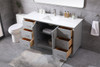 ELEGANT KITCHEN AND BATH VF19660GR 60 Inch SIngle Bathroom Vanity In Grey