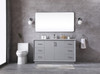 ELEGANT KITCHEN AND BATH VF19660GR 60 Inch SIngle Bathroom Vanity In Grey