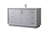 ELEGANT KITCHEN AND BATH VF19660GR 60 Inch SIngle Bathroom Vanity In Grey