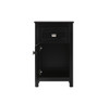 ELEGANT KITCHEN AND BATH SC011830BK 18 Inch Wide Bathroom Storage Freedstanding Cabinet In Black ELEGANT KITCHEN AND BATH SC011830BK 18 Inch Wide Bathroom Storage Freedstanding Cabinet In Black