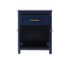 ELEGANT KITCHEN AND BATH SC012430BL 24 Inch Wide Bathroom Storage Freestanding Cabinet In Blue ELEGANT KITCHEN AND BATH SC012430BL 24 Inch Wide Bathroom Storage Freestanding Cabinet In Blue