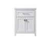 ELEGANT KITCHEN AND BATH SC012430WH 24 Inch Wide Bathroom Storage Freestanding Cabinet In White ELEGANT KITCHEN AND BATH SC012430WH 24 Inch Wide Bathroom Storage Freestanding Cabinet In White