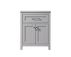 ELEGANT KITCHEN AND BATH SC012430GR 24 Inch Wide Bathroom Storage Freestanding Cabinet In Grey
