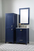 ELEGANT KITCHEN AND BATH SC012065BL 20 Inch Wide Bathroom Linen Storage Freestanding Cabinet In Blue ELEGANT KITCHEN AND BATH SC012065BL 20 Inch Wide Bathroom Linen Storage Freestanding Cabinet In Blue