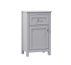 ELEGANT KITCHEN AND BATH SC011830GR 18 Inch Wide Bathroom Storage Freedstanding Cabinet In Grey