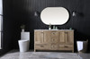 ELEGANT KITCHEN AND BATH VF2860DNT 60 Inch Double Bathroom Vanity In Natural Oak