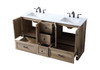 ELEGANT KITCHEN AND BATH VF2860DNT 60 Inch Double Bathroom Vanity In Natural Oak