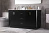 ELEGANT KITCHEN AND BATH VF19660DBK 60 Inch Double Bathroom Vanity In Black