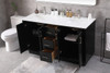 ELEGANT KITCHEN AND BATH VF19660DBK 60 Inch Double Bathroom Vanity In Black