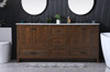 ELEGANT KITCHEN AND BATH VF2872DEX 72 Inch Double Bathroom Vanity In Expresso