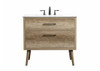 ELEGANT KITCHEN AND BATH VF41036NT 36 inch Single bathroom vanity in natural oak