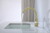 ELEGANT KITCHEN AND BATH FAV-1003BGD Louis Single Hole Single Handle Bathroom Faucet in Brushed Gold