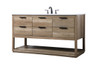 ELEGANT KITCHEN AND BATH VF19260NT 60 Inch SIngle Bathroom Vanity In Natural Oak