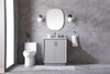 ELEGANT KITCHEN AND BATH VF19630GR 30 Inch SIngle Bathroom Vanity In Grey