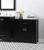 ELEGANT KITCHEN AND BATH SC013030BK 30 Inch Wide Bathroom Storage Freestanding Cabinet In Black