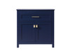 ELEGANT KITCHEN AND BATH SC013030BL 30 Inch Wide Bathroom Storage Freestanding Cabinet In Blue ELEGANT KITCHEN AND BATH SC013030BL 30 Inch Wide Bathroom Storage Freestanding Cabinet In Blue
