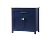 ELEGANT KITCHEN AND BATH SC013030BL 30 Inch Wide Bathroom Storage Freestanding Cabinet In Blue ELEGANT KITCHEN AND BATH SC013030BL 30 Inch Wide Bathroom Storage Freestanding Cabinet In Blue