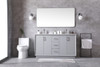 ELEGANT KITCHEN AND BATH VF19660DGR 60 Inch Double Bathroom Vanity In Grey
