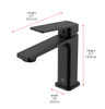 ELEGANT KITCHEN AND BATH FAV-1004MBK Lena Single Hole Single Handle Bathroom Faucet in Matte Black