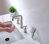 ELEGANT KITCHEN AND BATH FAV-1010BNK Tobias 8 inch Widespread Double Handle Bathroom Faucet in Brushed Nickel ELEGANT KITCHEN AND BATH FAV-1010BNK Tobias 8 inch Widespread Double Handle Bathroom Faucet in Brushed Nickel