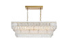 ELEGANT LIGHTING 1780G37SG Emilia 37 inch Chandelier in Satin Gold