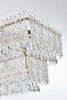 ELEGANT LIGHTING 1780G37SG Emilia 37 inch Chandelier in Satin Gold