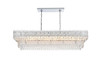 ELEGANT LIGHTING 1780G50C Emilia 50 inch Chandelier in Chrome