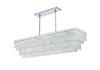 ELEGANT LIGHTING 1780G50C Emilia 50 inch Chandelier in Chrome