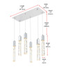 ELEGANT LIGHTING 2088D32C Aurora 32 inch Pendant in Chrome