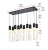 ELEGANT LIGHTING 2088D42BK Aurora 42 inch Pendant in Black