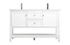 ELEGANT KITCHEN AND BATH VF22254DWH 54 Inch Double Bathroom Vanity In White