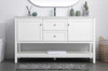 ELEGANT KITCHEN AND BATH VF22260WH 60 Inch Single Bathroom Vanity In White