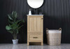ELEGANT KITCHEN AND BATH VF2818MW 18 Inch Single Bathroom Vanity In Mango Wood