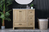 ELEGANT KITCHEN AND BATH VF2836MW 36 Inch Single Bathroom Vanity In Mango Wood