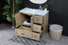 ELEGANT KITCHEN AND BATH VF2836MW 36 Inch Single Bathroom Vanity In Mango Wood