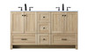 ELEGANT KITCHEN AND BATH VF2860DMW 60 Inch Double Bathroom Vanity In Mango Wood
