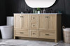 ELEGANT KITCHEN AND BATH VF2860DMW 60 Inch Double Bathroom Vanity In Mango Wood