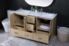 ELEGANT KITCHEN AND BATH VF2860DMW 60 Inch Double Bathroom Vanity In Mango Wood
